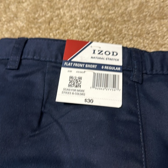 Izod Girls Size 6 Navy Blue Uniform Flat Front Short - Picture 4 of 4
